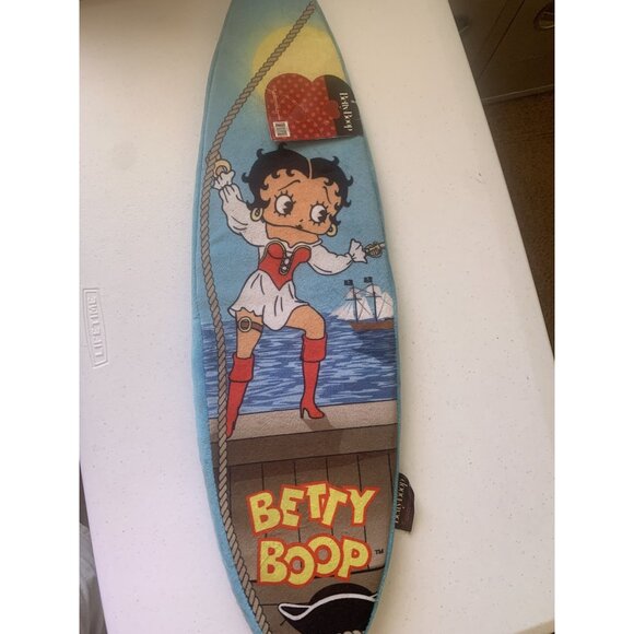 Betty Boop Novelty Surfboard-Shaped Plush Pillow - Picture 1 of 5
